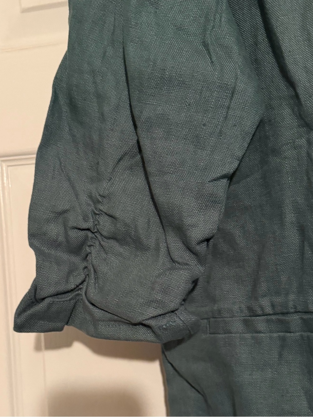 NWT Ruched Linen Jacket - Picture 5 of 8
